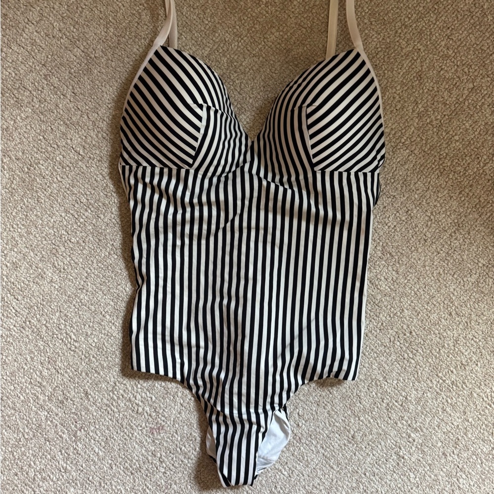 La Perla Monochrome Striped Swimwear